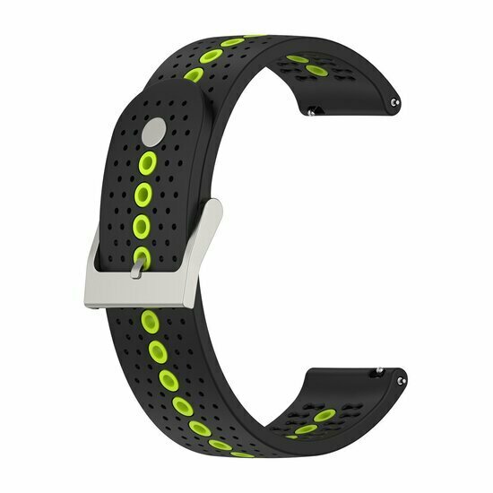 Garmin Forerunner 55 / 165 / 245 / 570 (42mm) / 645 - Dot Pattern bandje - Zwart met geel