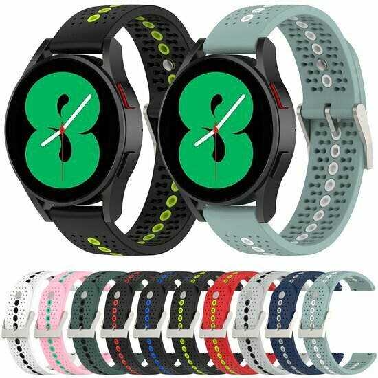 Garmin Forerunner 55 / 165 / 245 / 570 (42mm) / 645 - Dot Pattern bandje - Zwart met rood