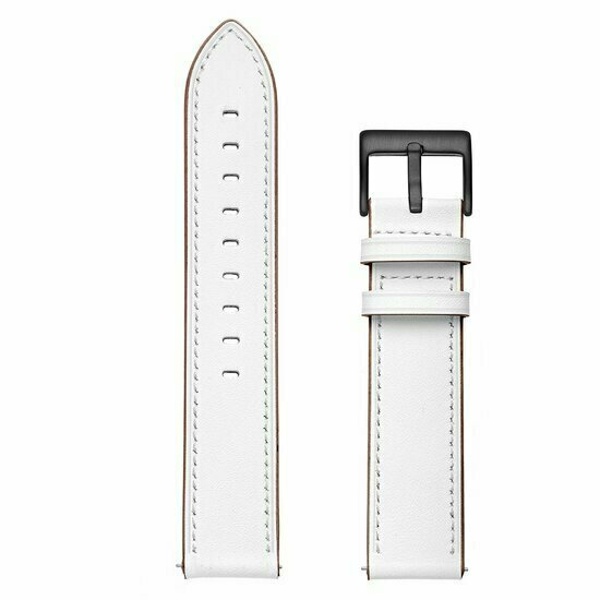 Garmin Forerunner 55 / 70 / 165 / 170 / 245 / 570 (42mm) / 645 - lederen bandje - Wit