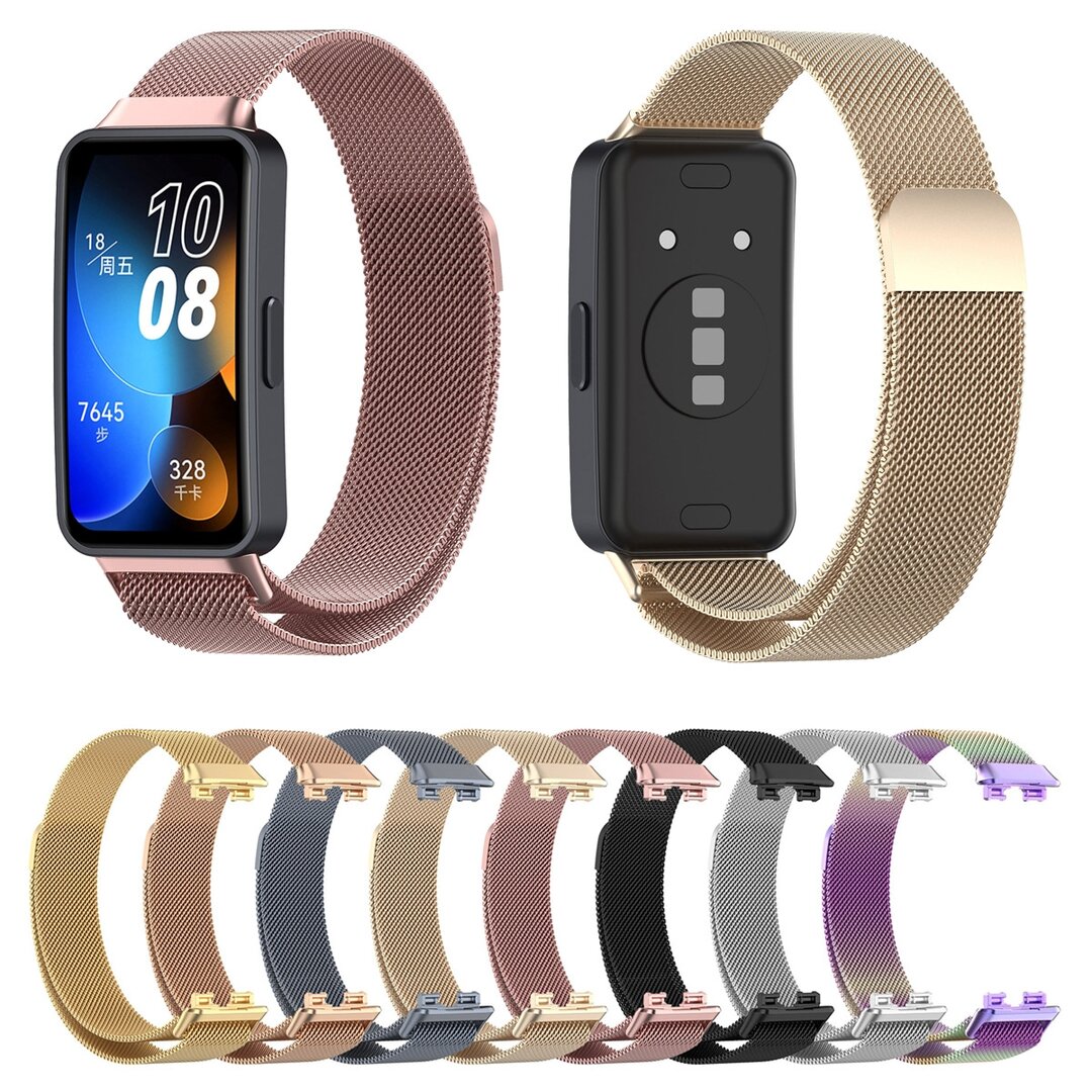 Milanese bandje - Champagne goud - Huawei Band 10 / 9 / 8