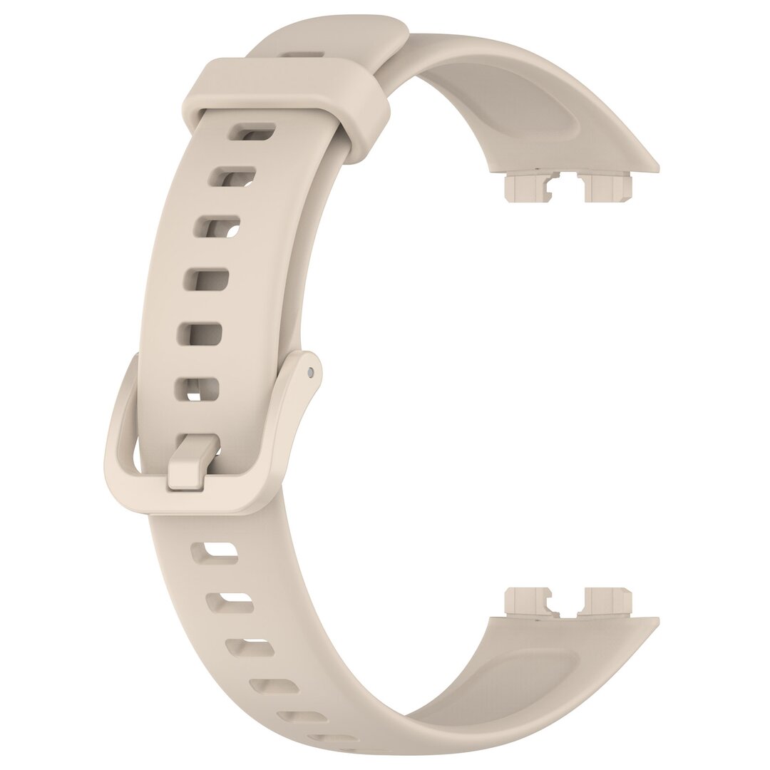 Siliconen bandje met gesp - Beige - Huawei Band 10 / 9 / 8