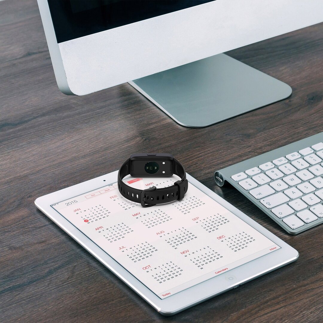 Siliconen bandje met gesp - Rood - Huawei Band 10 / 9 / 8