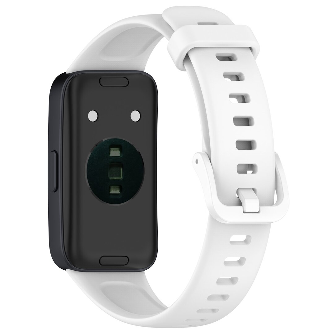 Siliconen bandje met gesp - Wit - Huawei Band 10 / 9 / 8
