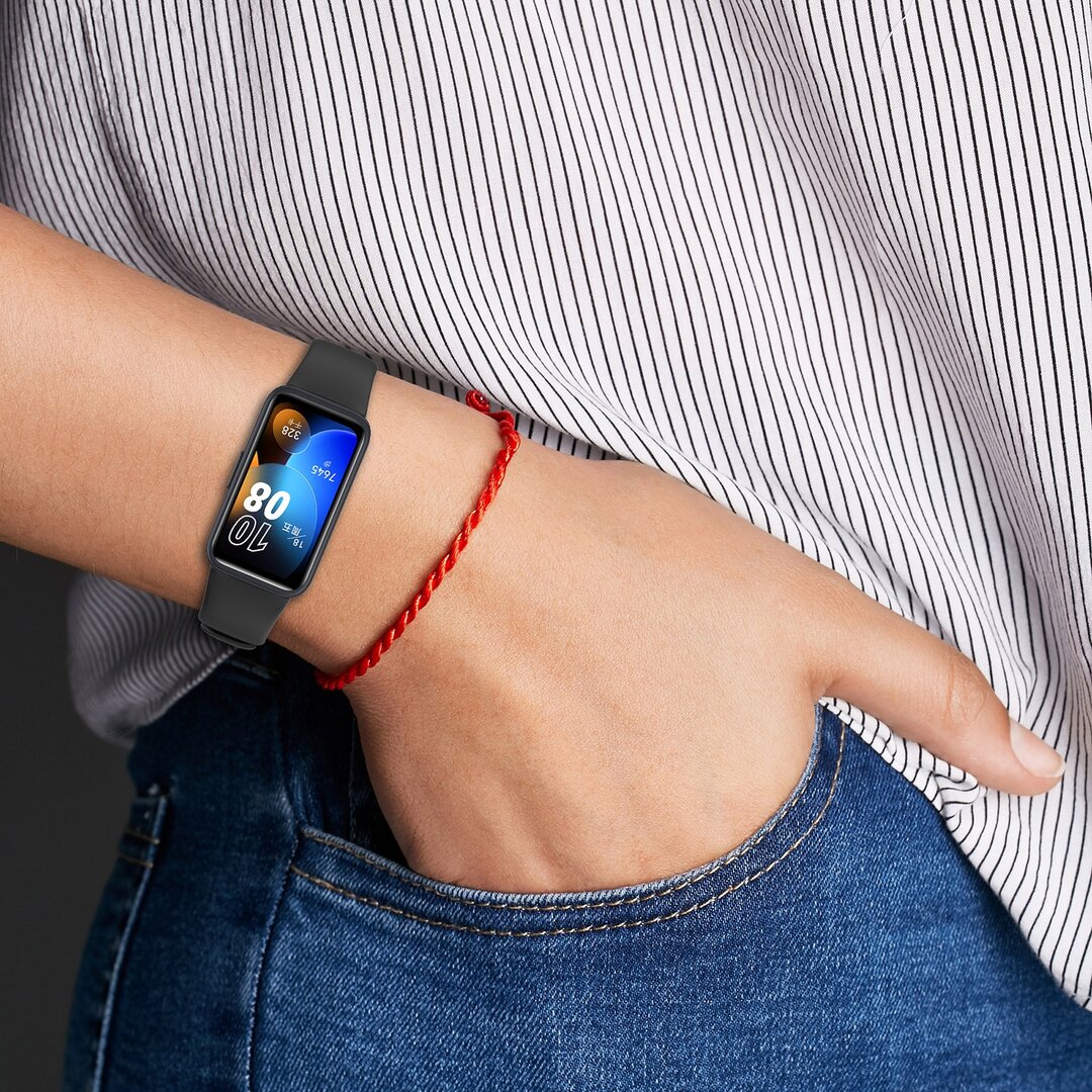 Siliconen bandje met gesp - Wit - Huawei Band 10 / 9 / 8