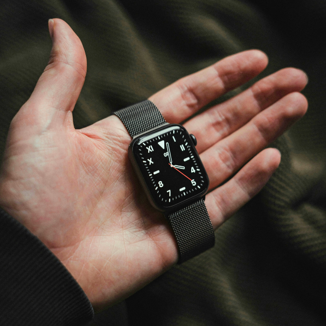 Milanese RVS bandje - Zwart - Geschikt voor Apple Watch 44mm / 45mm&nbsp;/ 46mm / 49mm