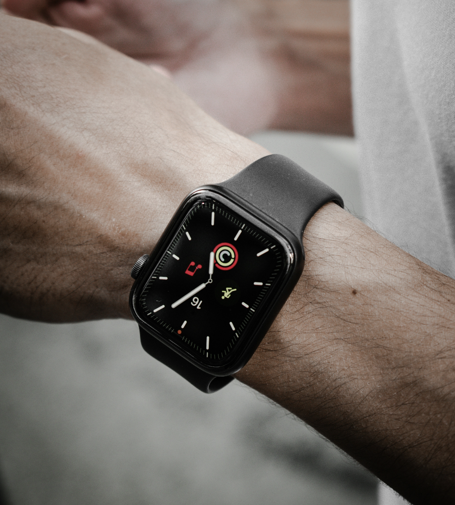 Rubberen sportbandje - Zwart - Geschikt voor Apple Watch 38mm / 40mm / 41mm / 42mm