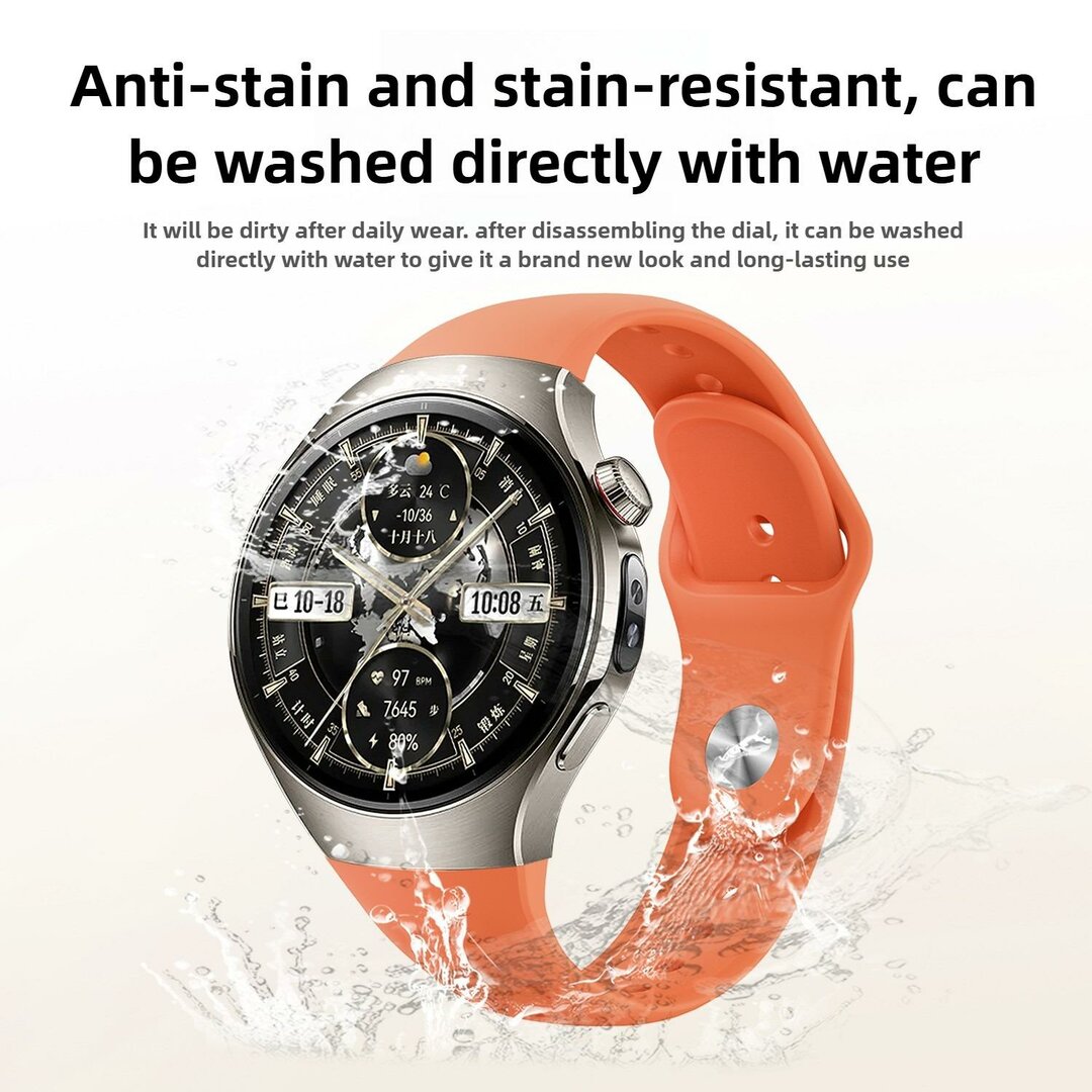 Classic sportbandje 'True Fit' - Blauw - Huawei Watch 5 - 46mm