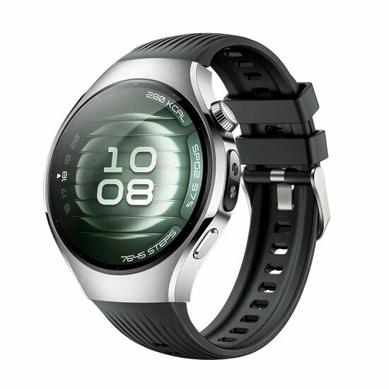 Siliconen bandje 'True Fit' - Zwart - Huawei Watch 5 - 42mm