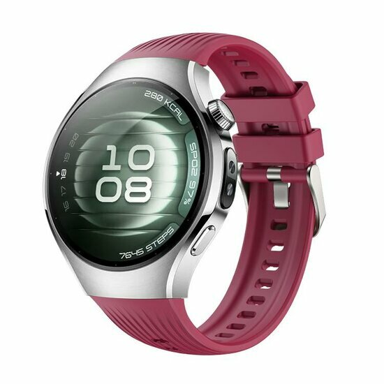 Siliconen bandje 'True Fit' - Wijnrood - Huawei Watch 5 - 42mm