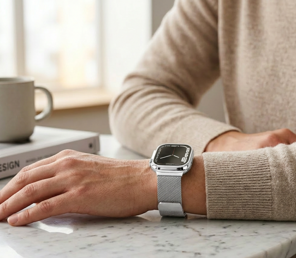 Milanese band - Zilver - Extra sterke magneet - Geschikt voor Apple Watch 38mm / 40mm / 41mm / 42mm