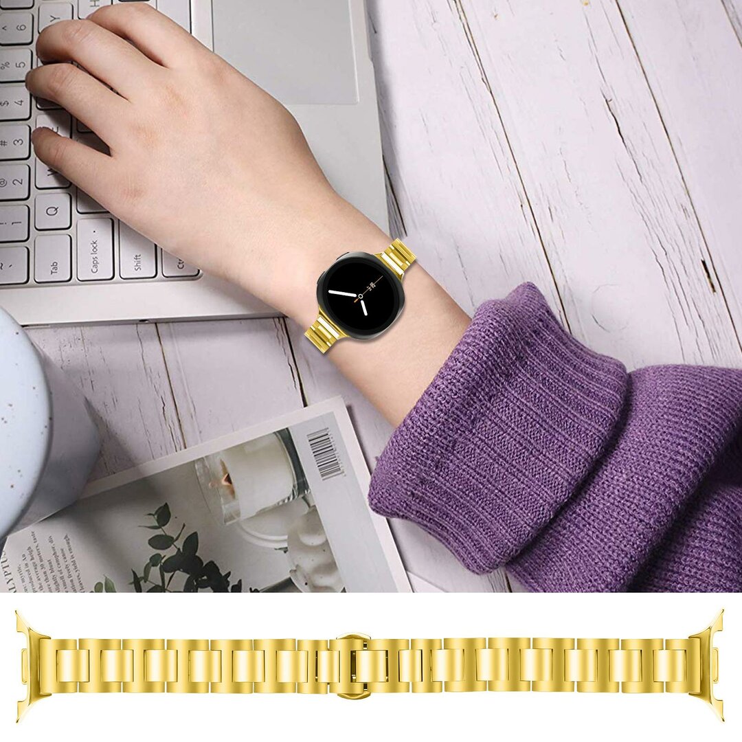 Slim fit stalen schakelband - Goud - Samsung Galaxy Watch 8 - 40mm / 44mm