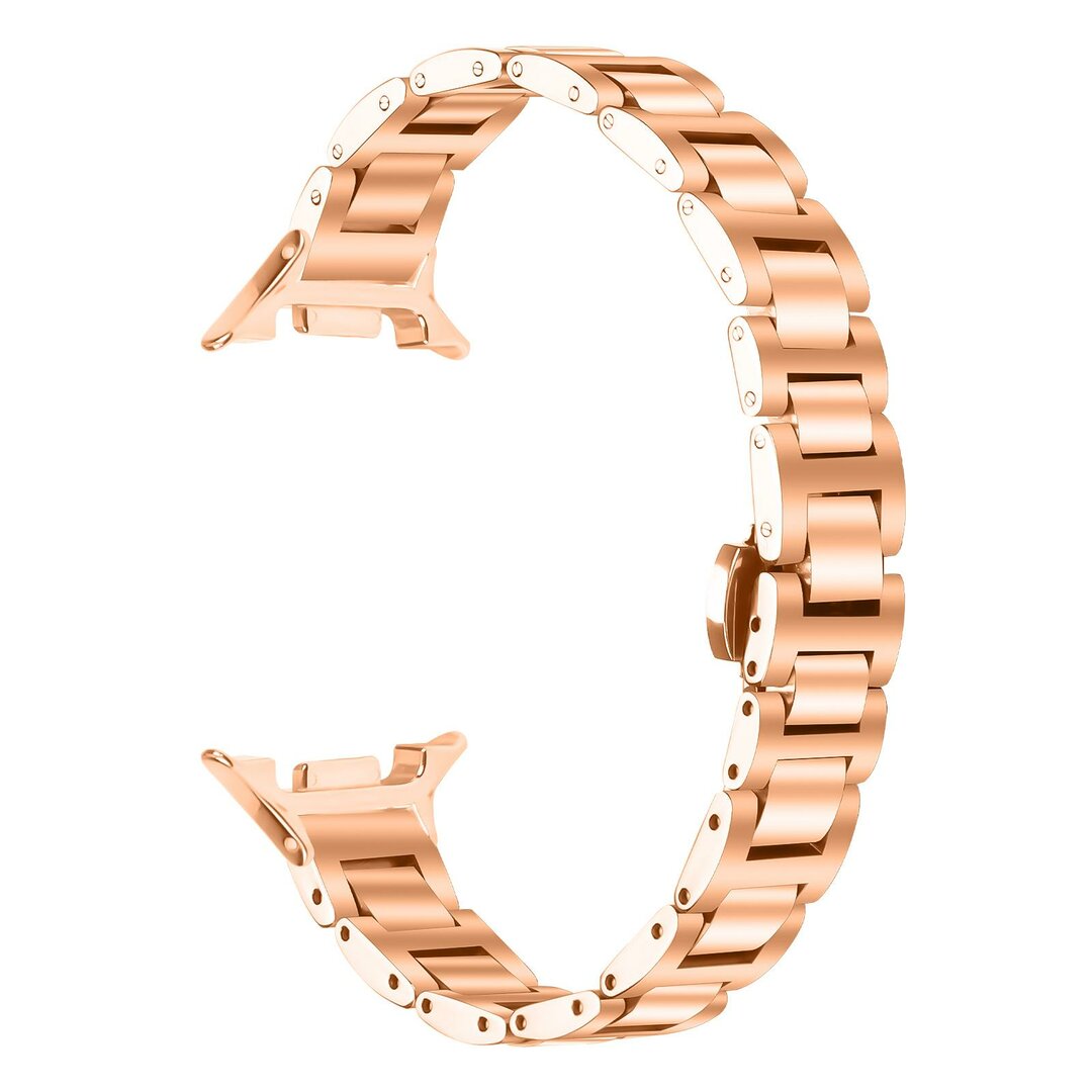Slim fit stalen schakelband - Ros&eacute; goud - Samsung Galaxy Watch 8 Classic - 46mm