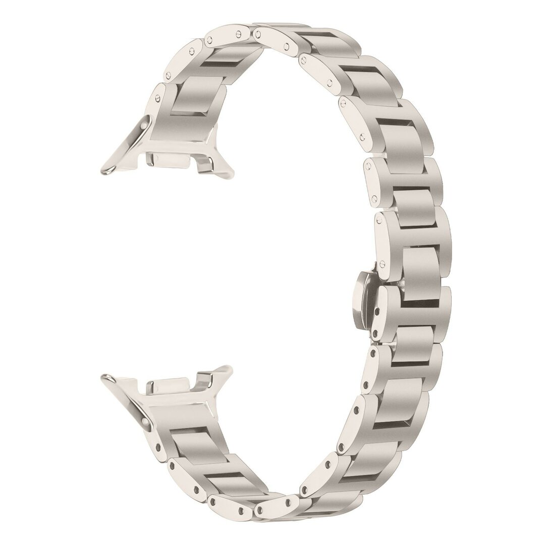 Slim fit stalen schakelband - Sterrenlicht - Samsung Galaxy Watch 8 Classic - 46mm