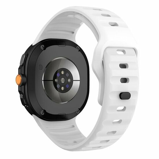 Wave siliconen band - Wit - Samsung Galaxy Watch 8 Classic - 46mm