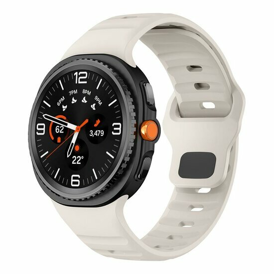 Wave siliconen band - Starlight - Samsung Galaxy Watch 8 Classic - 46mm