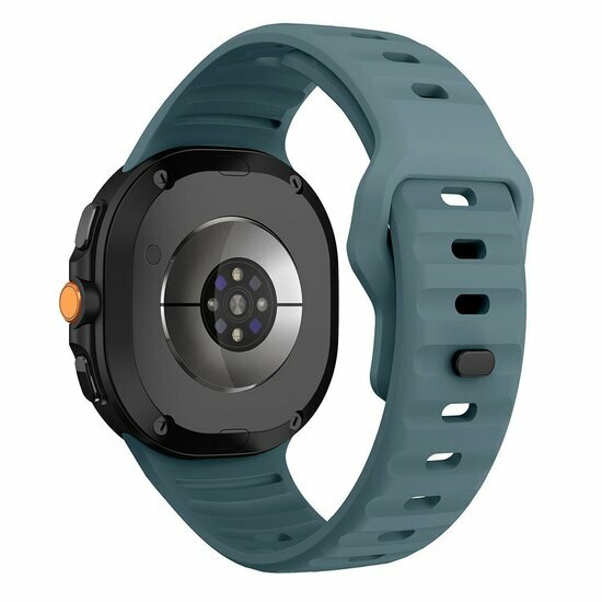 Wave siliconen band - Grijsblauw - Samsung Galaxy Watch 8 Classic - 46mm