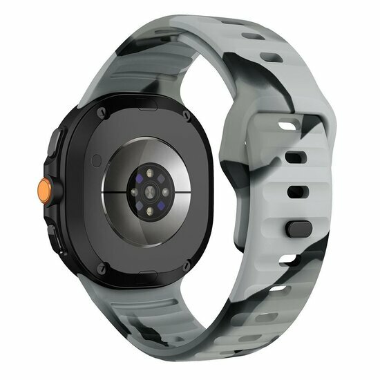 Wave siliconen band - Camouflage grijs - Samsung Galaxy Watch 8 Classic - 46mm