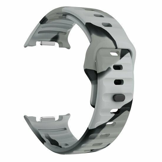 Wave siliconen band - Camouflage grijs - Samsung Galaxy Watch 8 Classic - 46mm