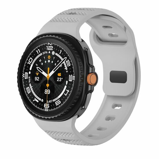 Wave met motief siliconen band - Grijs - Samsung Galaxy Watch 8 Classic - 46mm