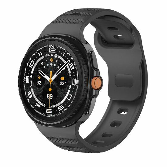 Wave met motief siliconen band - Zwart - Samsung Galaxy Watch 8 Classic - 46mm