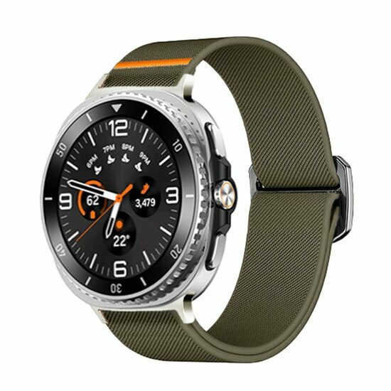 Nylon Loop bandje - Groen - Samsung Galaxy Watch 8 Classic - 46mm