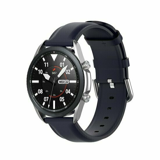 Garmin Vivoactive 4 / 4L - Classic leren bandje - Donkerblauw
