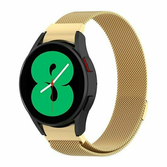 Samsung Galaxy watch 7 / Galaxy Watch FE - 40mm &amp; 44mm - Milanese bandje (ronde connector) - Goud