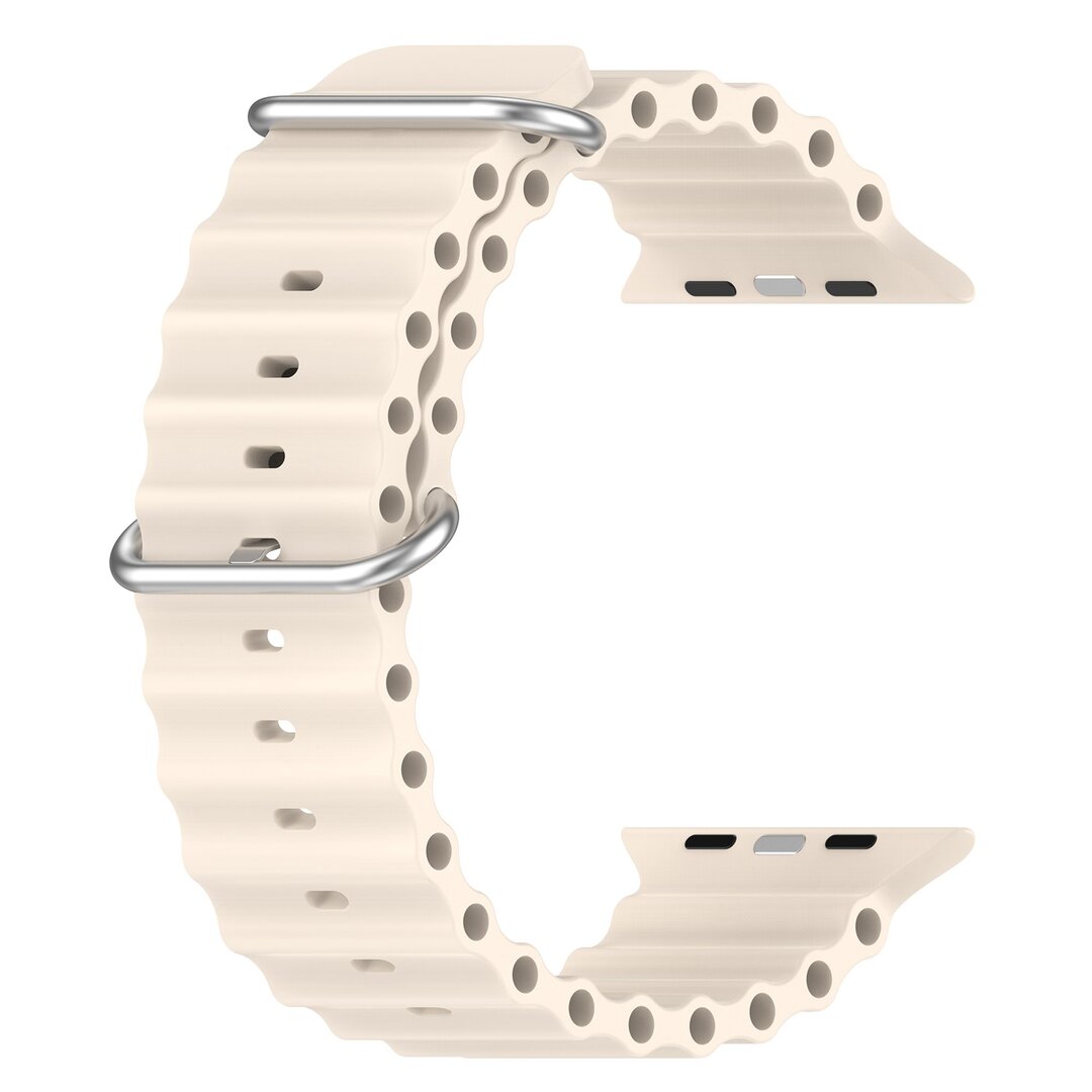 Ocean bandje - Starlight - Geschikt voor Apple Watch 44mm / 45mm&nbsp;/ 46mm / 49mm