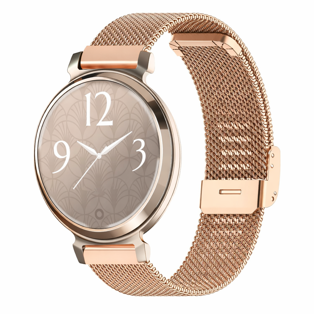 Milanese bandje met klemsluiting - Ros&eacute; goud - Garmin Lily 2