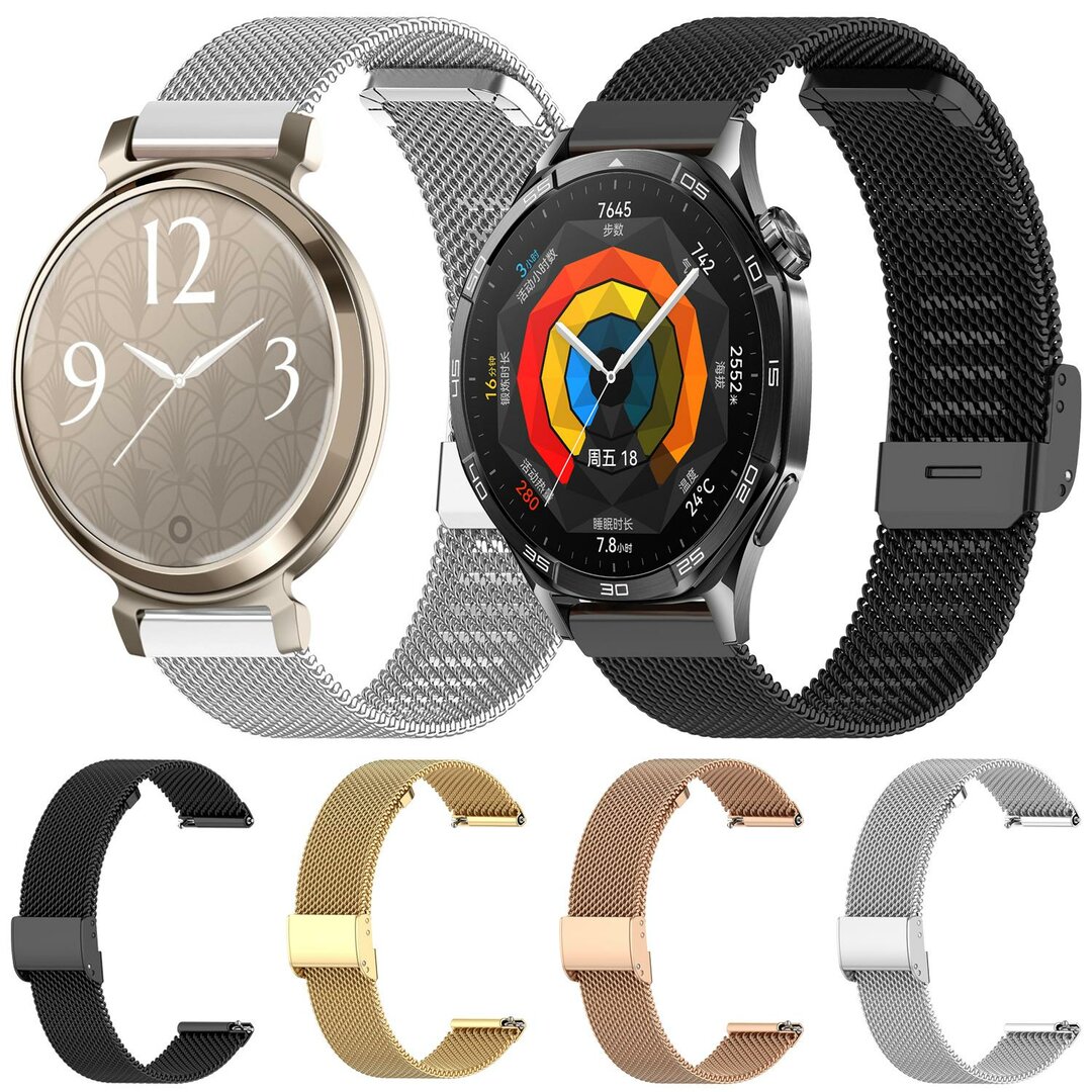 Milanese bandje met klemsluiting - Goud - Garmin Lily 2