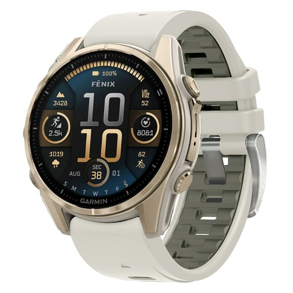 Siliconen bandje - Zandgrijs - Garmin Fenix 8 - 43mm
