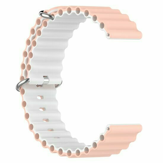 Garmin Venu 4 - 45mm - Ocean Style bandje - Lichtroze / wit