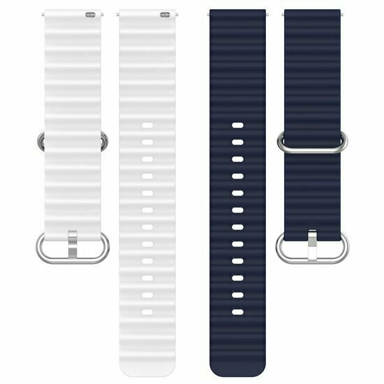 Garmin Venu 4 - 45mm - Ocean Style bandje - Donkerblauw / wit