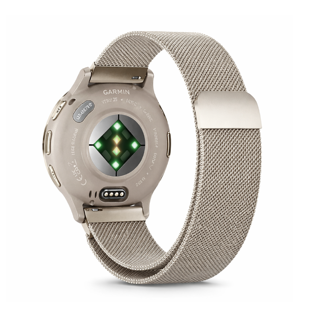 Garmin Venu 4 - 45mm - Milanese bandje - Vintage goud