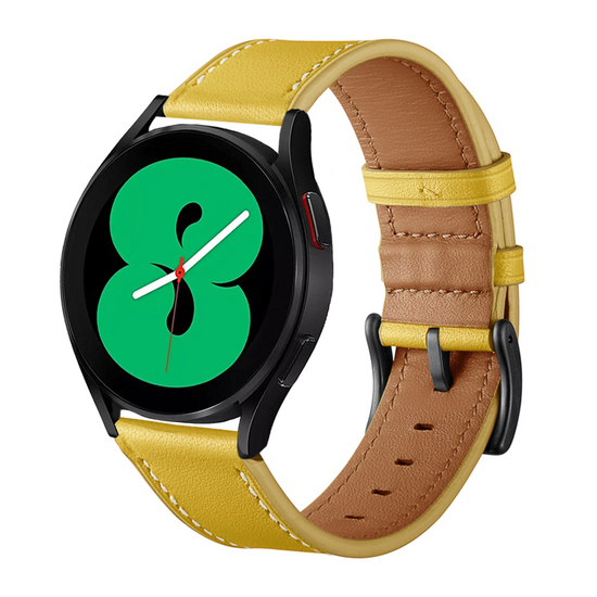 Garmin Venu 4 - 45mm - lederen bandje - Geel