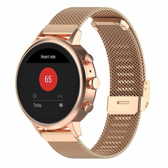 Garmin Venu 4 - 41mm - Milanese bandje met klemsluiting - Champagne goud