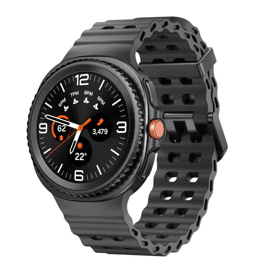 Marine siliconen band - Donkergrijs - Samsung Galaxy Watch 8 - 40mm / 44mm