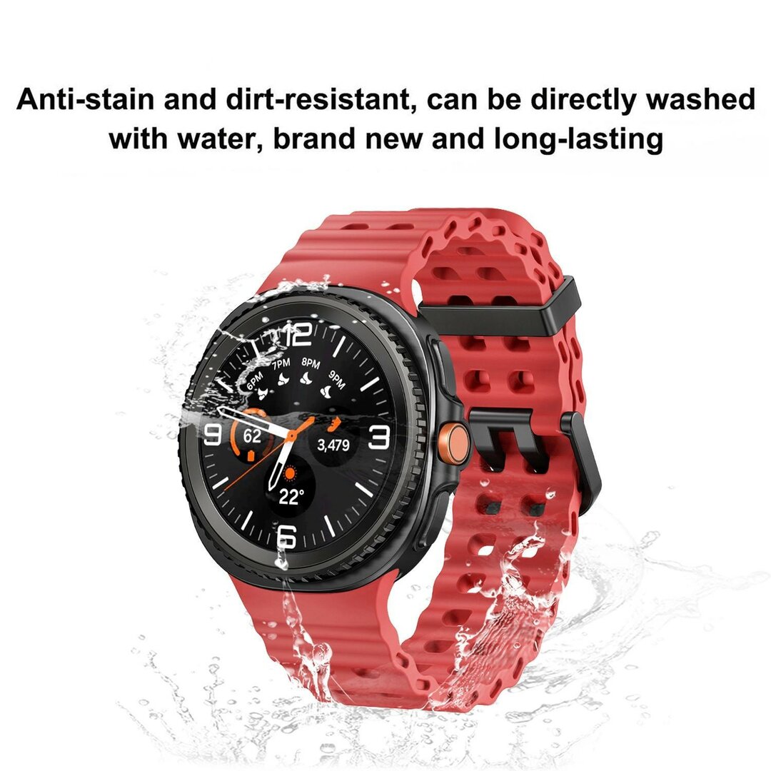 Marine siliconen band - Donkergrijs - Samsung Galaxy Watch 8 - 40mm / 44mm