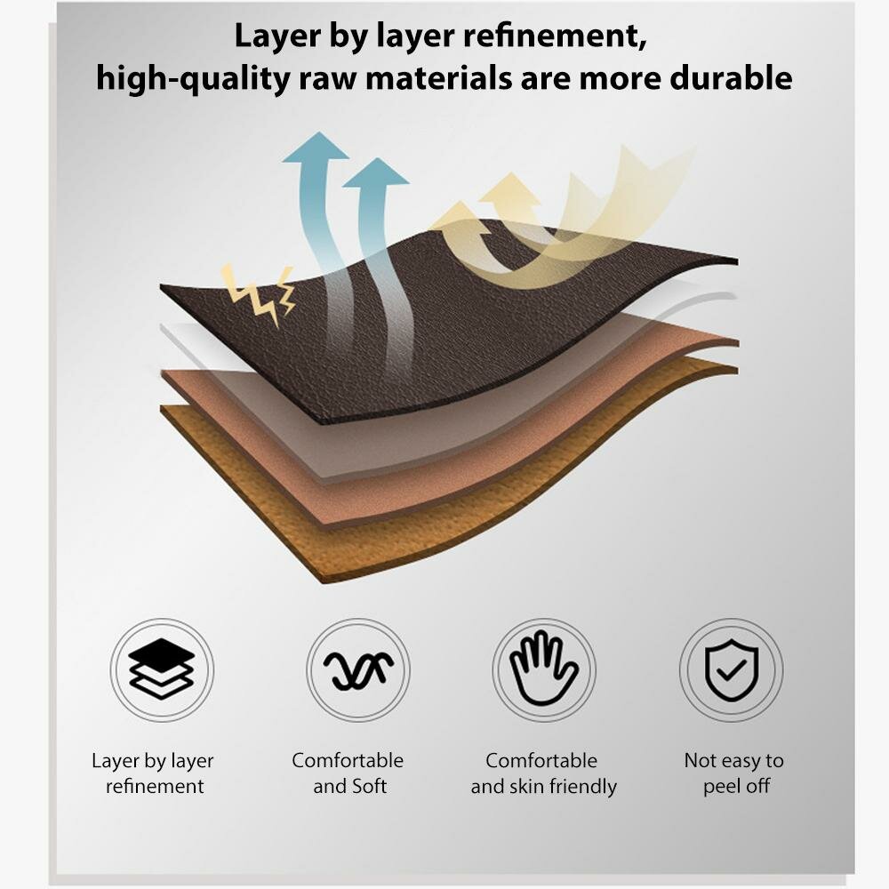 Leren bandje met zwarte connector - Grijsbruin - Samsung Galaxy Watch 8 - 40mm / 44mm