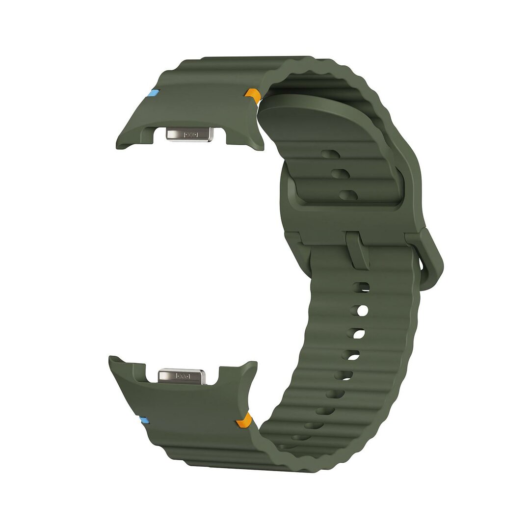 Classic Wave siliconen band - Donkergroen - Samsung Galaxy Watch 8 - 40mm / 44mm