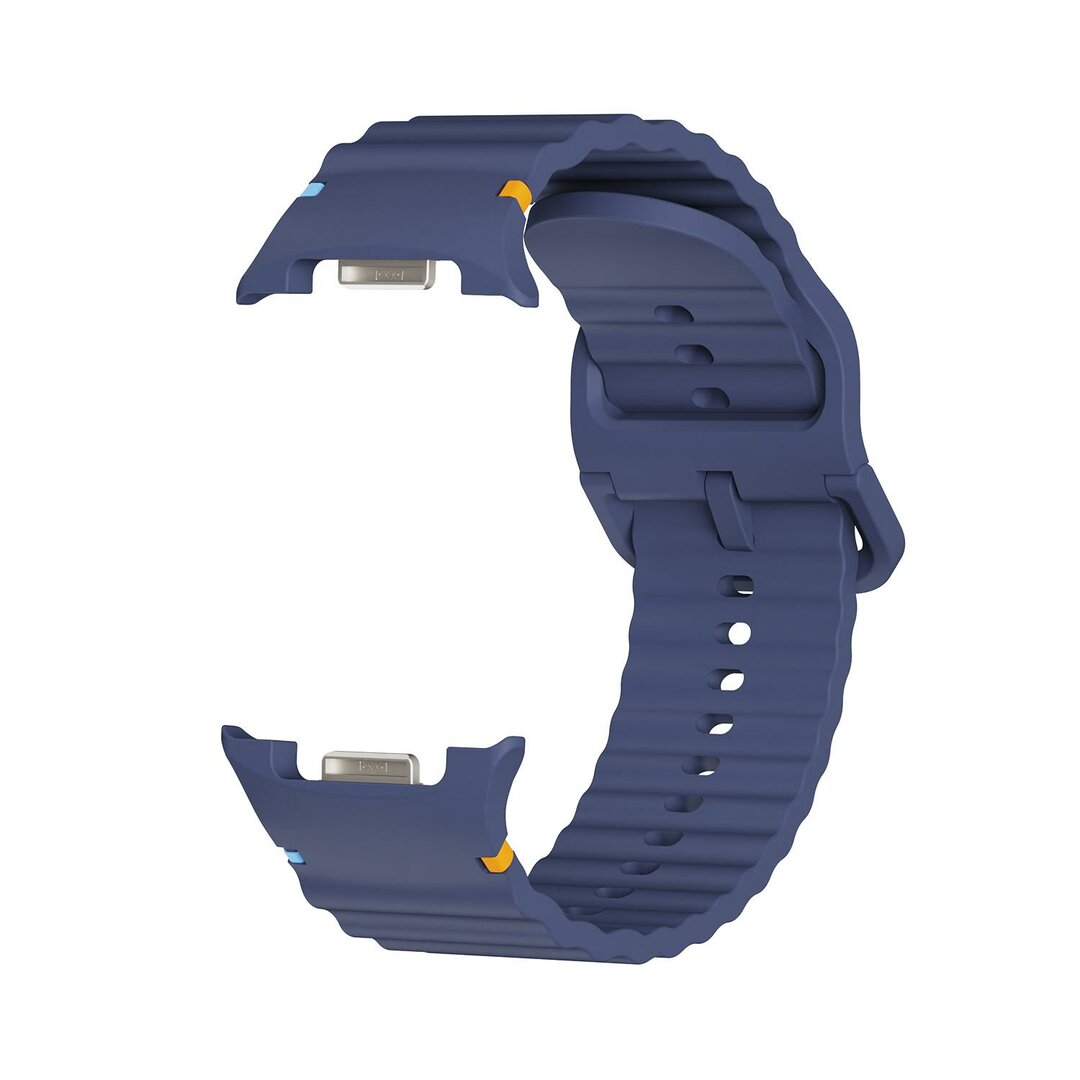 Classic Wave siliconen band - Donkerblauw - Samsung Galaxy Watch 8 - 40mm / 44mm