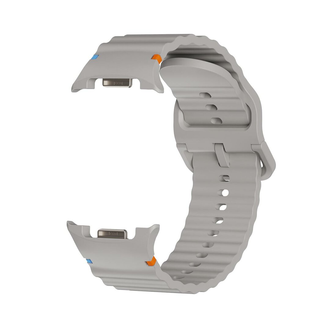 Classic Wave siliconen band - Grijs - Samsung Galaxy Watch 8 - 40mm / 44mm