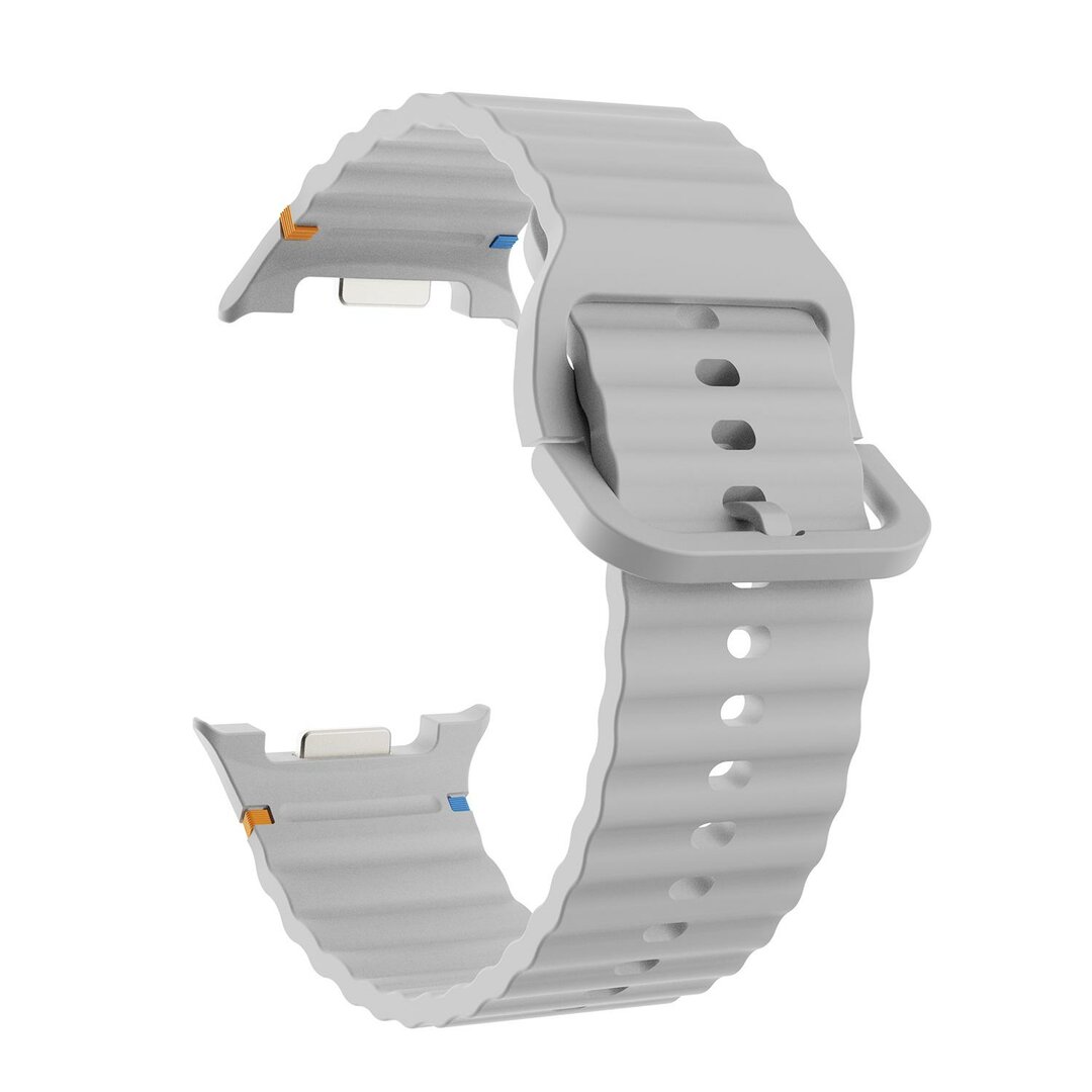 Classic Wave siliconen band - Grijs - Samsung Galaxy Watch 8 - 40mm / 44mm