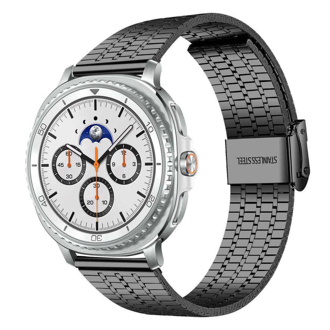 Stalen bandje - Zwart - Samsung Galaxy Watch 8 Classic - 46mm