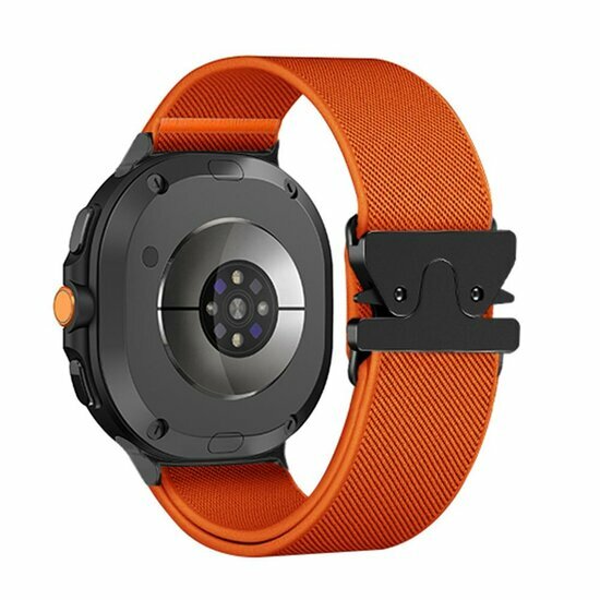 Nylon bandje met Parachute sluiting - Oranje - Samsung Galaxy Watch 8 Classic - 46mm