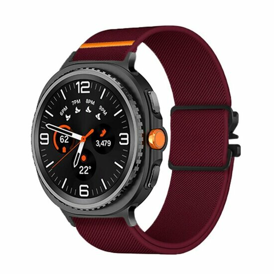 Nylon bandje met Parachute sluiting - Bordeaux - Samsung Galaxy Watch 8 Classic - 46mm