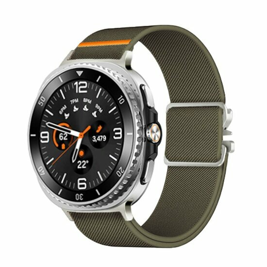 Nylon bandje met Parachute sluiting - Groen - Samsung Galaxy Watch 8 Classic - 46mm