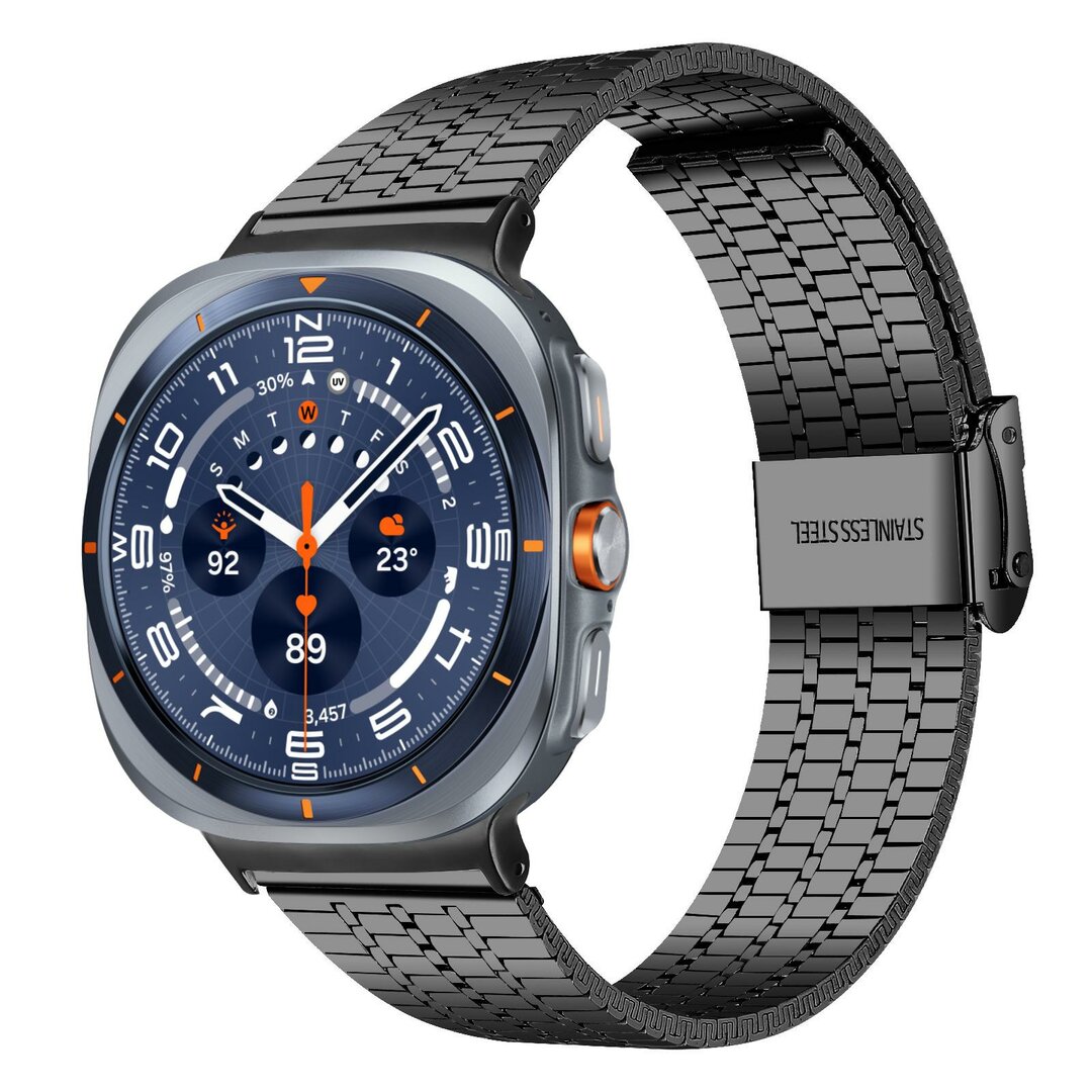 Stalen bandje - Zwart - Samsung Galaxy Watch Ultra - 47mm
