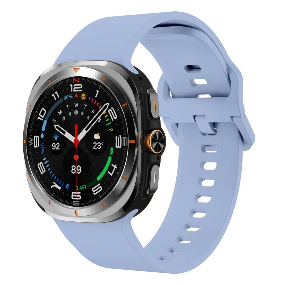 Solid color siliconen band - Pastel blauw - Samsung Galaxy Watch Ultra - 47mm