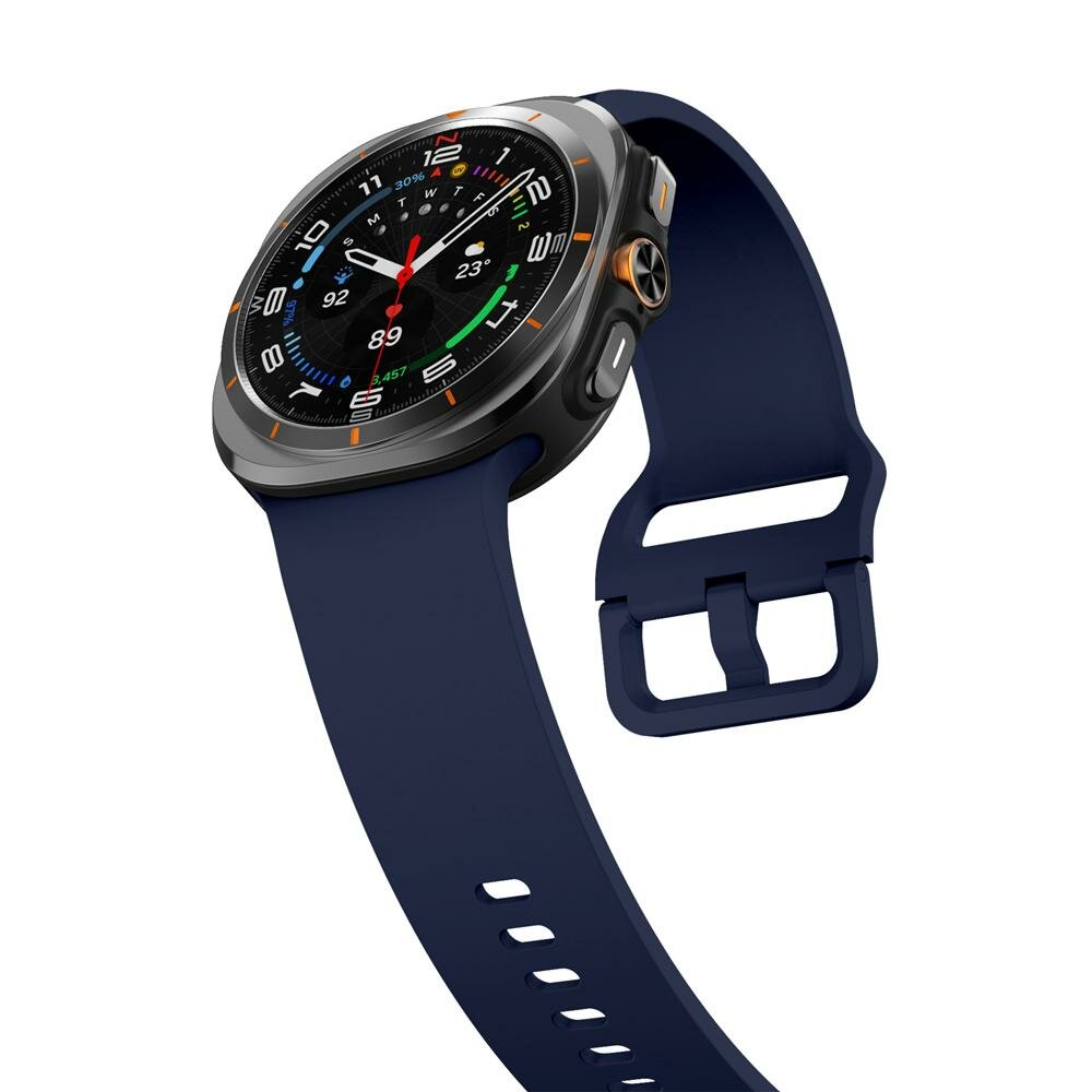 Solid color siliconen band - Donkerblauw - Samsung Galaxy Watch Ultra - 47mm